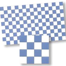 Wall Tile Sheet 34362 Blue &amp; White Check World Model Dollhouse Miniatures - £4.25 GBP
