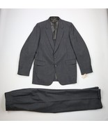 Deadstock Vintage 70s Mens 42 Extra Long Pinstriped Wool 2 Piece Suit Gr... - €363,22 EUR