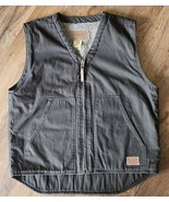 C.E. Schmidt Workwear Mens Large Vest Brown Canvas Sherpa Lined Full Zip - €28,99 EUR