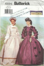 Butterick 6694 Misses Civil War, Victorian Era Costume Pattern Choose Size UC  - £13.16 GBP