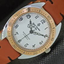 Mechanical Henri Sandoz &amp; Fils Vintage Winding Swiss Mens White Watch a228320-1 - £19.53 GBP