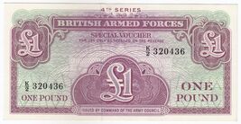 Fuerzas Armadas Británicas 1 Libra, Edición De Emergencia, Rara, UNC - $13.45