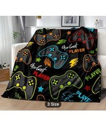 1pc Flannel Gaming Throw Blanket, Gamepad The Best Player Pattern Blanke... - $31.45 CAD