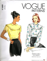 Vogue V1809 Misses Circa 1947 Top  Size L to XXL UNCUT Pattern - $23.19