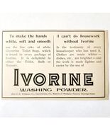 Ivorine Washing Powder Soap 1897 Advertisement Victorian Hygiene ADBN1zzz - €17,15 EUR