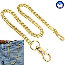 Pocket Watch Chain Albert Chain Gold Curb Link Chain Swivel Lobster Clasp FC70 - £13.44 GBP