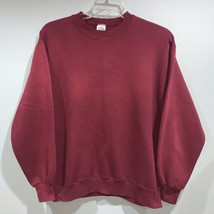 Vintage Jerzees Super Sweats Crew Neck Sweatshirt Sz XL USA Blank Maroon - $21.49