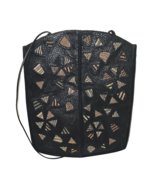 DEBORAH CROSS-VTG 90s Embroidered Suede Crossbody Bag Textured Evening B... - $85.83