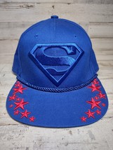 DC Comics Superman Embroidered Stars Rope Snapback Hat Cap Men&#39;s Blue Red - $18.08