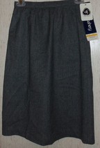 Nwt Womens Haberdashery By Personal Petites Lined Gray Wool Blend Skirt Size 4P - £19.82 GBP