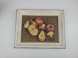 M. RAWSON SIGNED Realist Pen, Color Pencils, Oil Still Life Apples &amp; Pears 14.5&quot; - £41.70 GBP