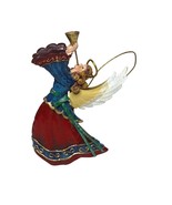 Angel with Horn Christmas Ornament Holiday Decor Metal - $14.85