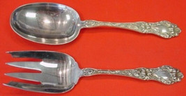 Lily by Frank Whiting Sterling Silver Salad Serving Set 2pc All Sterling Orig 9&quot; - £323.26 GBP