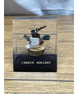 Vintage Canada Mallard Duck Flying Lucite Paperweight Souvenir Travel KG JD - €17,19 EUR