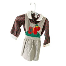 Vintage Ruth Scharf Girls Size 3T Scottish Terrier Jumper Dress Corduroy 2 pc Lo - £23.54 GBP