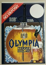 Vintage Olympia Beer Kegger 55 Sticker Decal Old Store Display Tumwater, WA - £14.94 GBP