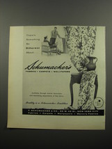 1955 Schumacher&#39;s Fabric, Carpets and Wallpapers Advertisement - £14.73 GBP