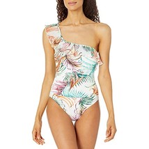 $138 Profile by Gottex Women&#39;s Ruffle Shoulder One Piece Swimsuit Size 8 NWOT - £40.01 GBP