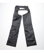 Vtg 70s Streetwear Mens XS Distressed Leather Motorcycle Chaps Black USA... - $108.55 CAD