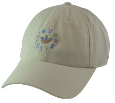 Adidas Originals Love Unites Trefoil Logo Cream Colored Cap Adjustable Hat - $20.85