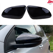 Pair Glossy Black Door Mirror Cover Cap For VW GTI Golf MK6 10-14 Touran 09-15 - £19.40 GBP