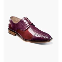 Stacy Adams Palmento Modified CapToe Oxford Dress Shoes Burgundy Multi 25740-641 image 3