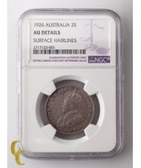 1926 Australia Florin, 2 Shillings Graded AU DETAILS By NGC, KM# 27 - $855.41 CAD