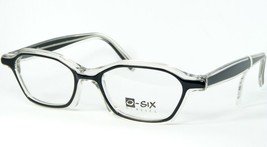 O-SIX 066 210 Black /CLEAR Eyeglasses Glasses Plastic Frame 47-15-140mm Italy - $79.20