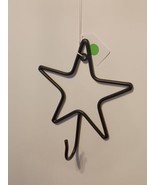 Star Hook Black Wrought Iron Door Kitchen Wall Coat Hanger Country Farmh... - $18.23