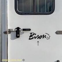 Bison Barn Horse Trailer Graphic Vinyl Decals New 2PC Set OEM Oracle 12” - $44.54