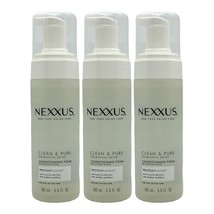 Nexxus Clean &amp; Pure with ProteinFusion Conditioning Hair Foam 5.5 Oz (Pack of 3) - £23.50 GBP