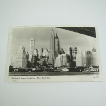 Real Photo Postcard RPPC New York City Lower Manhattan Skyline Vintage RARE - £15.73 GBP