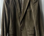 Meeting Street Blazer Corduroy Jacket Men&#39;s Size 44L Brown Two Button  - $31.31