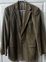 Meeting Street Blazer Corduroy Jacket Men&#39;s Size 44L Brown Two Button  - £24.73 GBP