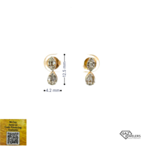 18K Gold Diamond Small Stud Earrings - £941.46 GBP