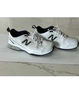 EUC New Balance Men&#39;s 623 Training Shoes White Blue Leather MX623WN3 Siz... - £34.91 GBP
