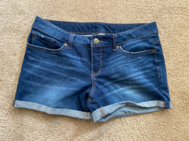 Time Tru Jeans Shorts 10 Stretch Denim Mid Rise Curvy Sexy Cuffed Short Pants - £13.45 GBP
