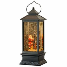 Santa Lighted Musical Snow Globe Lantern With 6 Hour Timer, 12 Inches Usb Powere - £33.81 GBP