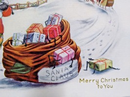 Anthropomorphic Fantasy Christmas Postcard Gifts Come Alive Santa Sled Whitney - £20.95 GBP