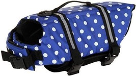 Sheripet Dog / Cat Blue with Polka Dots Life Jacket, Life Vest - Size: M - £12.23 GBP