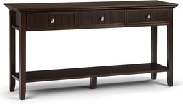 Simplihome Acadian Solid Wood 60 Inch Wide Transitional Modern Wide Console Sofa - $620.98