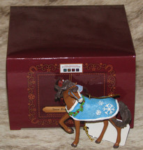 TRAIL OF PAINTED PONIES Snow Ready Ornament~2.6&quot; Tall~Christmas Holiday ... - £17.65 GBP