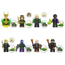 8pcs Marvel Loki Sylvie Mobius Kang Classic Loki TVA agent Minifigures Set - £18.07 GBP