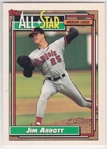 N) 1992 Topps Baseball Trading Card - Jim Abbott #406 - $1.97
