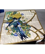 Vintage La Mendola Floral Parrot 100% Silk Scarf - 33.5x33.5” - $34.64