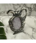 Sanwa Vintage Y2k Silver Tone Metal Mini Picture Frame Pitcher Floral Co... - €22,10 EUR