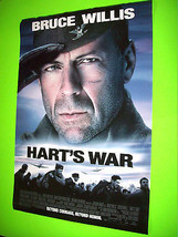 Harts War Movie Poster Bruce Willis 2001 Original Large Reversed Back 40&quot; X 27&quot; - £10.08 GBP