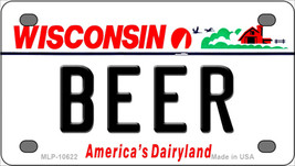 Beer Wisconsin Novelty Mini Metal License Plate Tag - $14.95