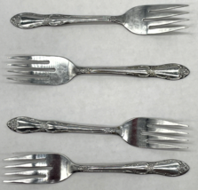 Oneida LTD Wm A. Rogers Fenway Salad Fork Lot of 4 Forks Stainless Silve... - $8.35