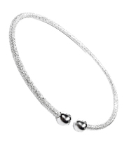 UNIQUE Artisanal Silver Texture Collar Ball End Tips Choker Necklace - $29.99